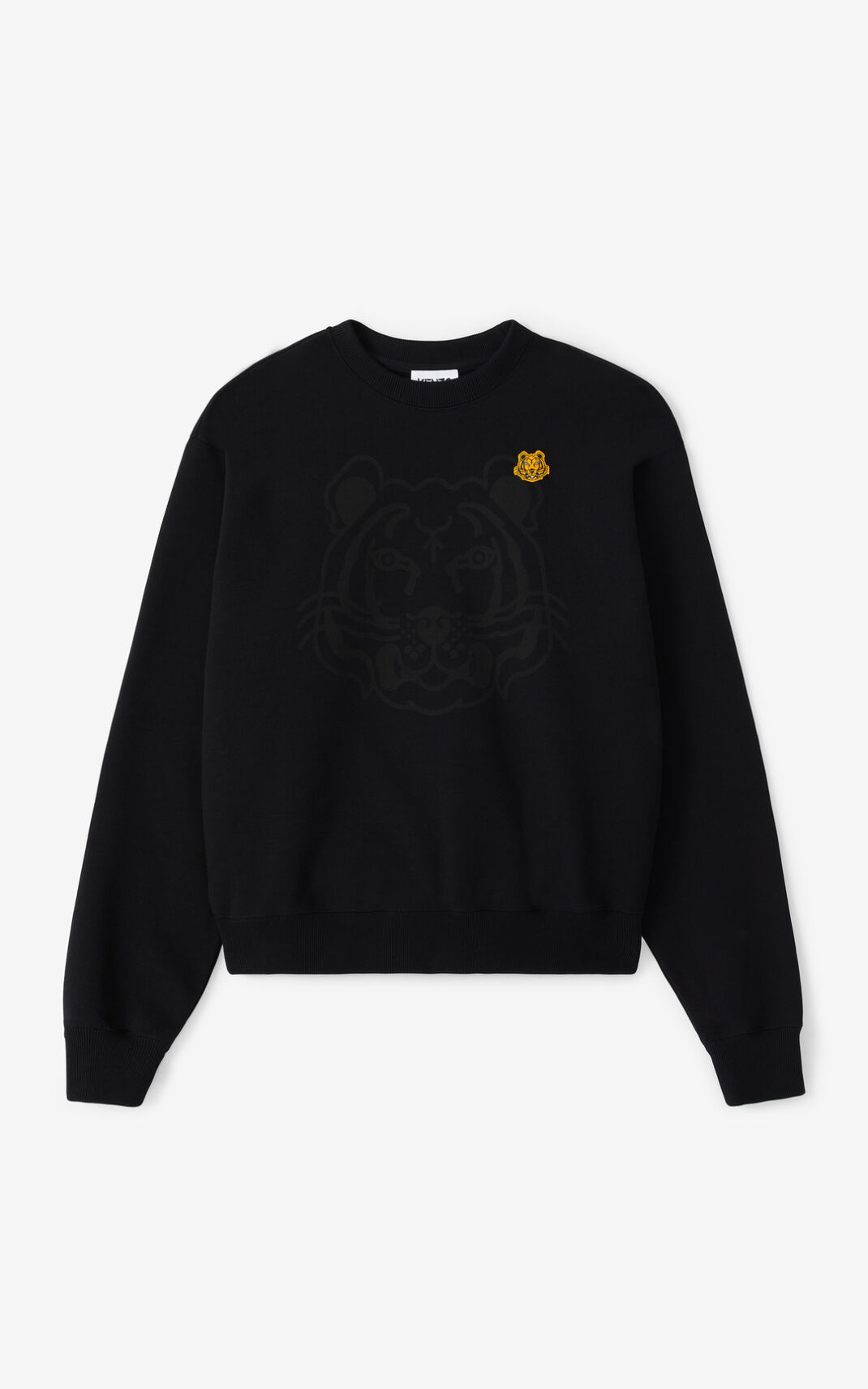 Kenzo K Tiger Sweatshirt Erkek Siyah | 0897-TPZEV